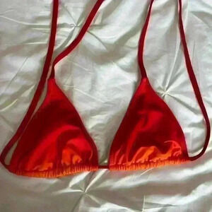 Red/orange ombré bikini top